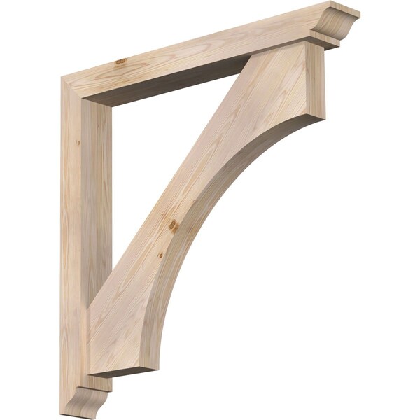 Ekena Millwork Westlake Traditional Smooth Bracket w/ Offset Brace, Douglas Fir, 5 1/2"W x 42"D x 42"H BKT0604X42X42WTL01SDF - main